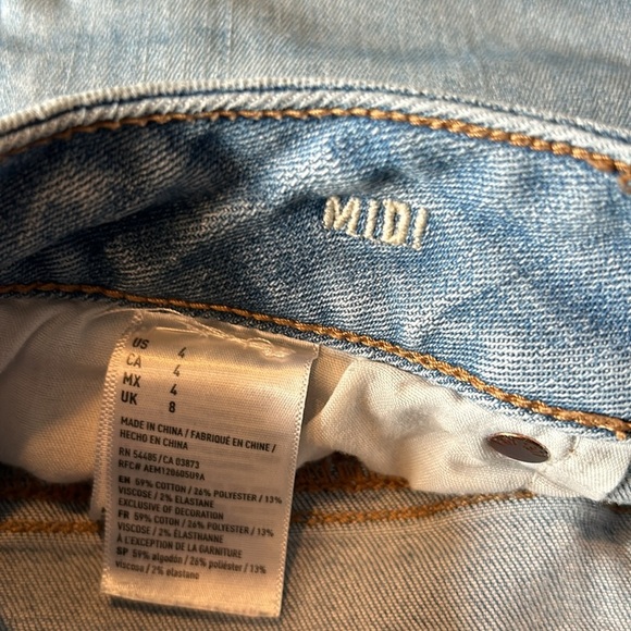 American Eagle midi jean shorts size 4 - Picture 3 of 4